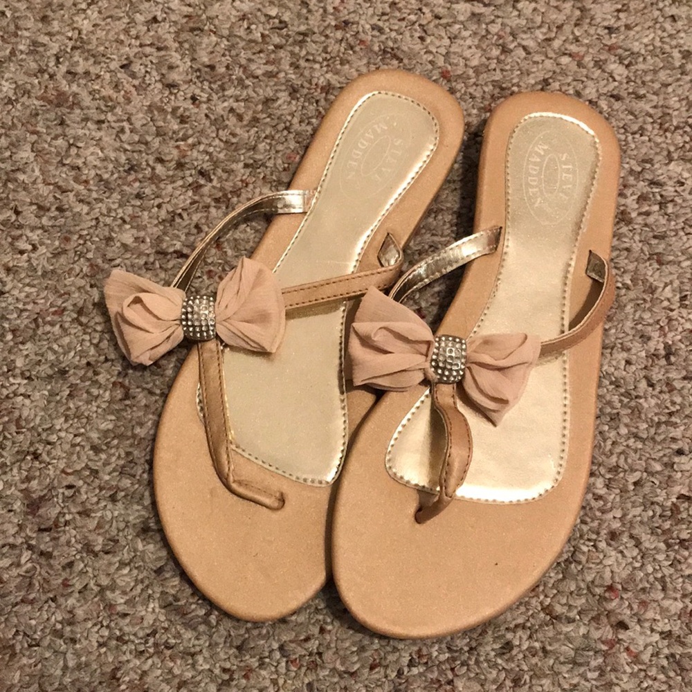 Steve Madden sandals with brown and gems